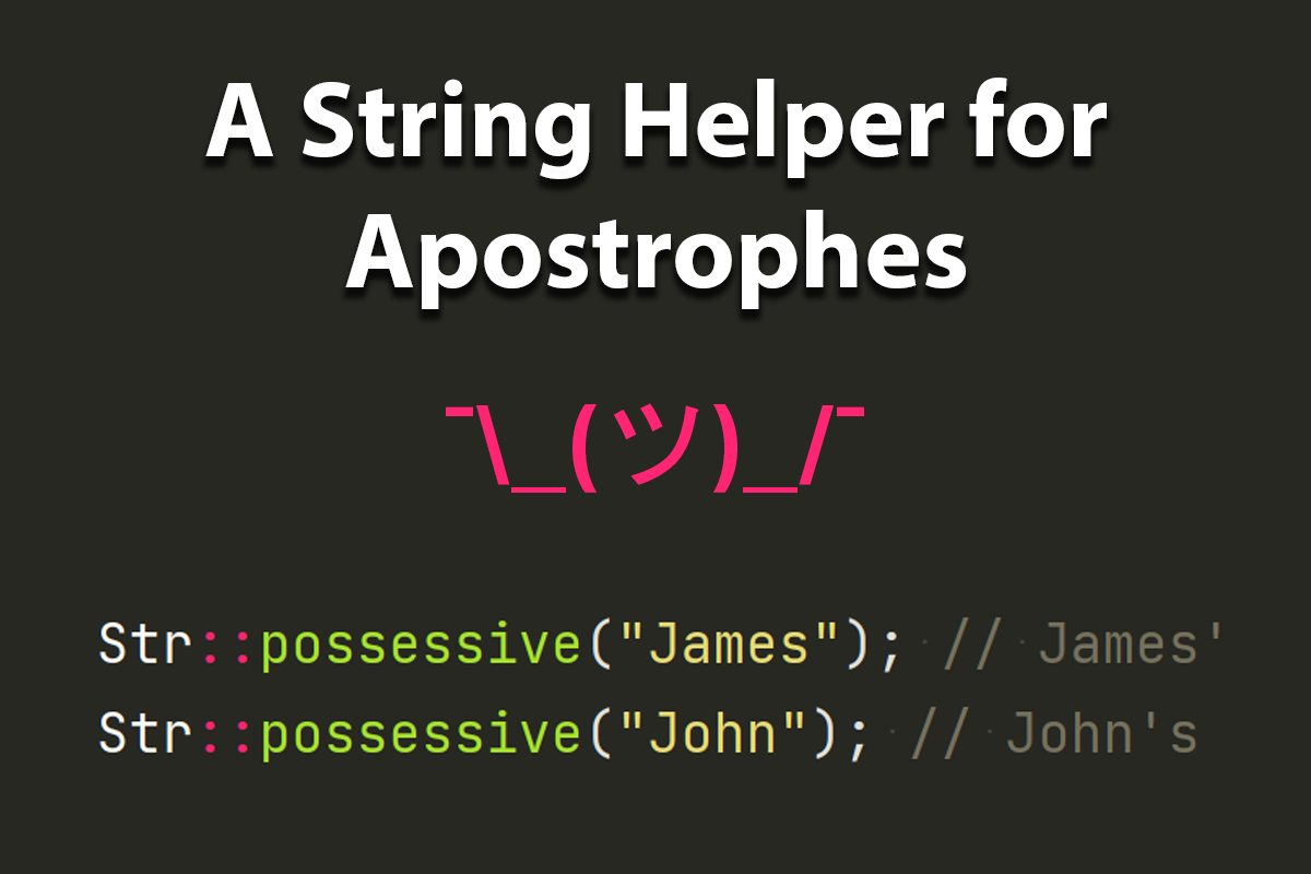 A String Helper for Apostrophes | DevLeak